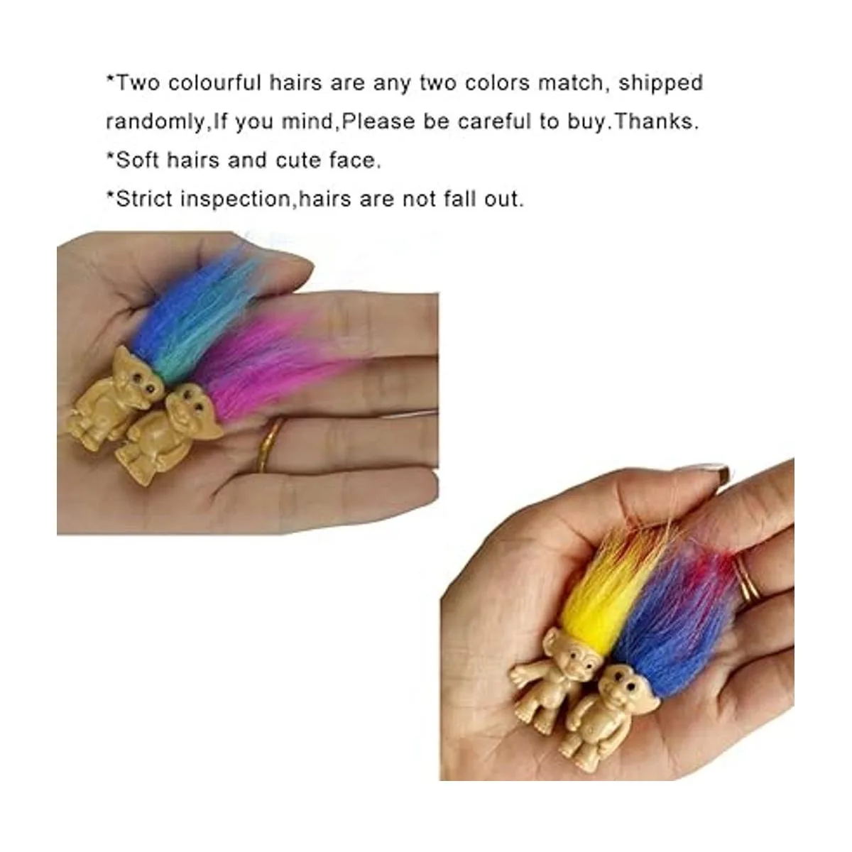 10 mini muñecas de trol PVC vintage Trolls Lucky Doll_3