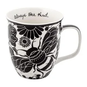 Karma Gifts Taza BOHO en blanco y negro 16 onzas abeja_1
