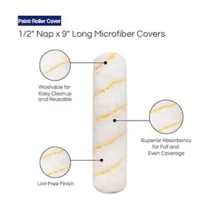 Pro Grade Cubiertas para rodillos de pintura microfibra_3