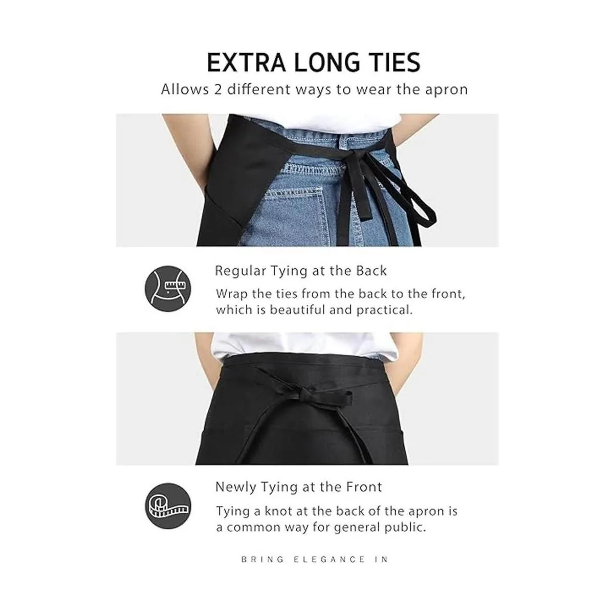 Syntus Paquete de 2 delantales de servidor con 3_5