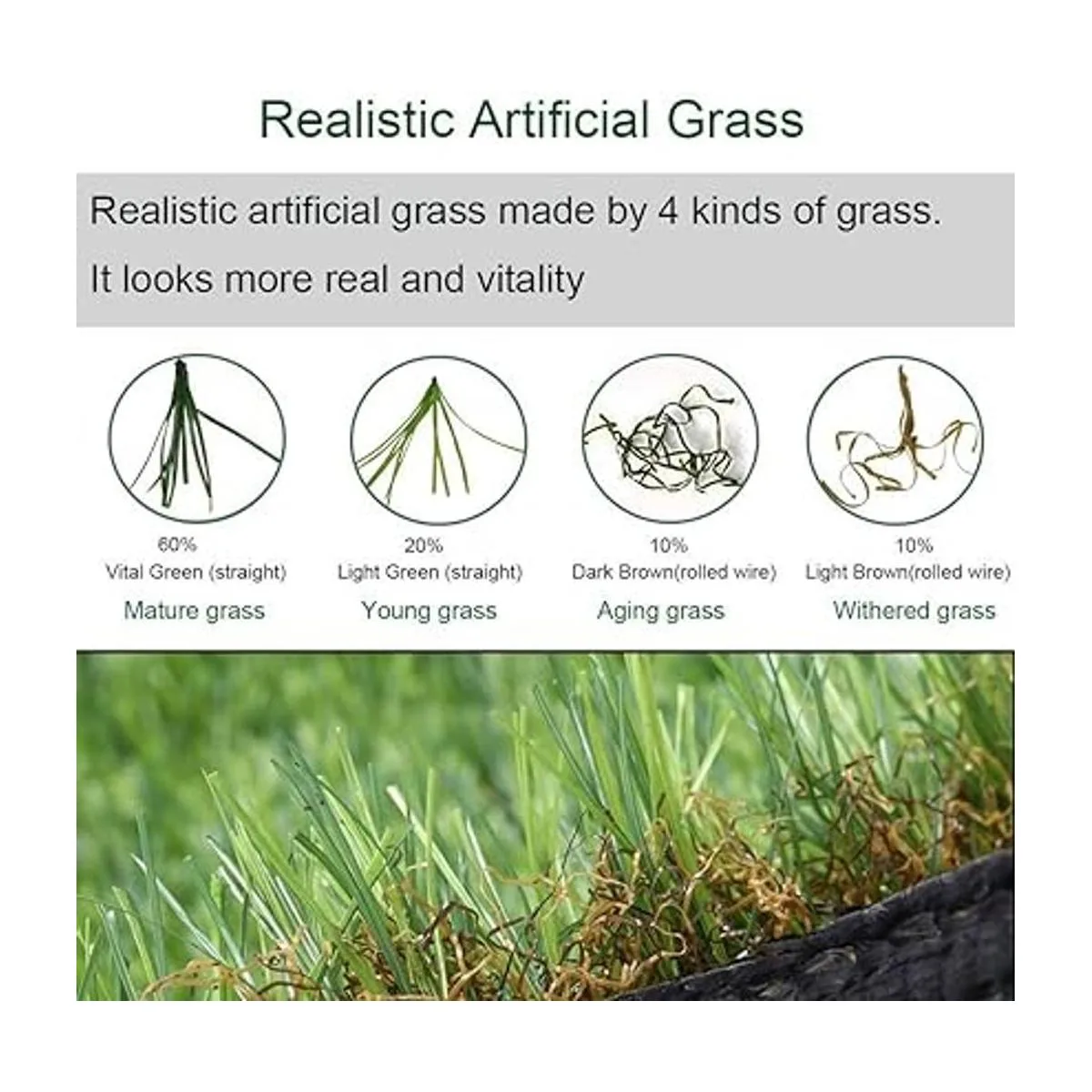 Petgrow Alfombra de césped artificial realista_4