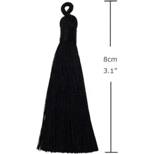 PAMIR TONG Borlas de seda de rayón chino 3.1 in hechas_2