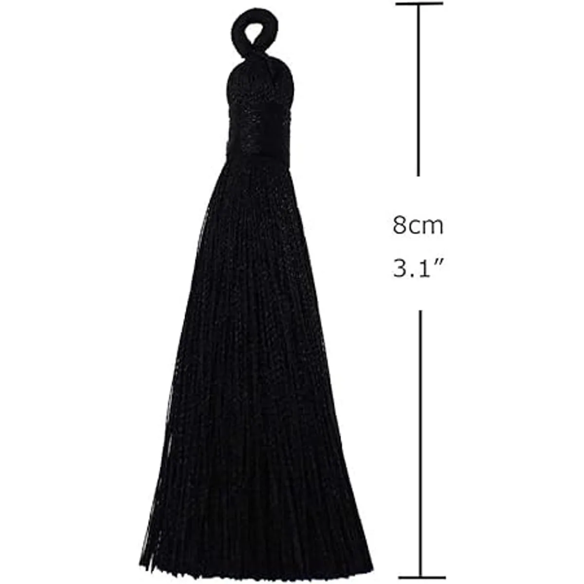 PAMIR TONG Borlas de seda de rayón chino 3.1 in hechas_2