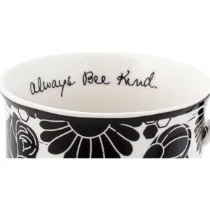 Karma Gifts Taza BOHO en blanco y negro 16 onzas abeja_5