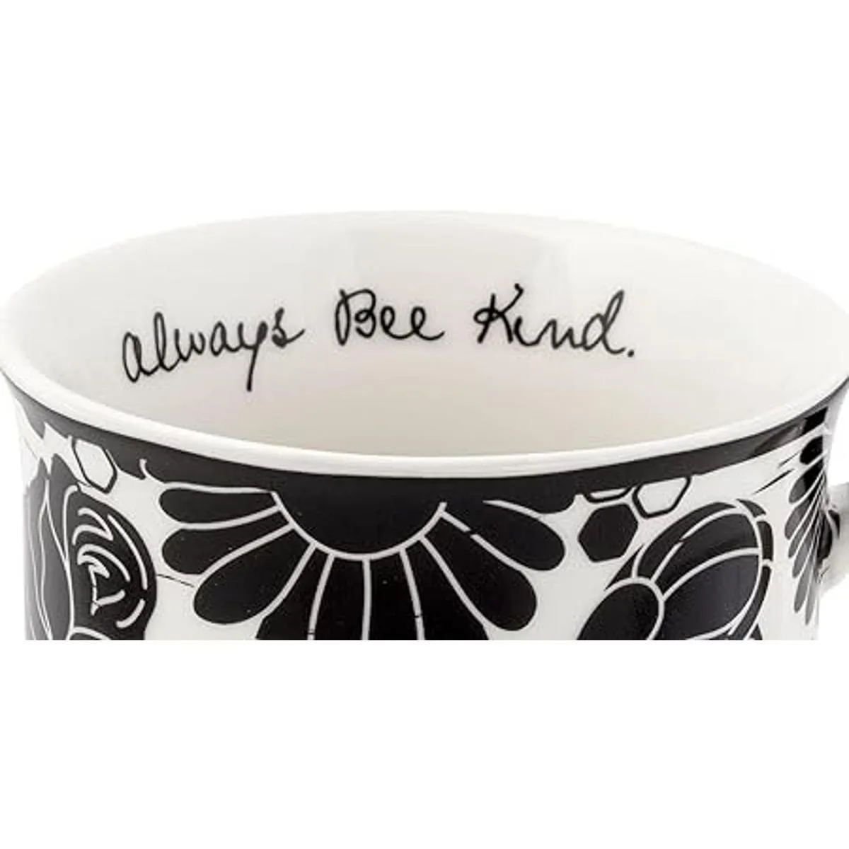 Karma Gifts Taza BOHO en blanco y negro 16 onzas abeja_5