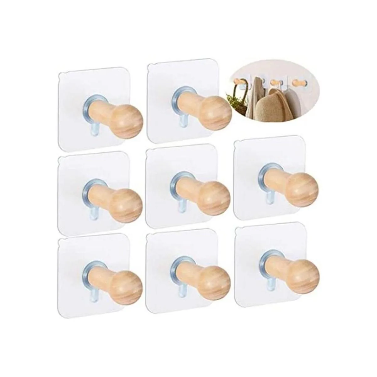 Ganchos adhesivos para sombrero de pared colgador de_1