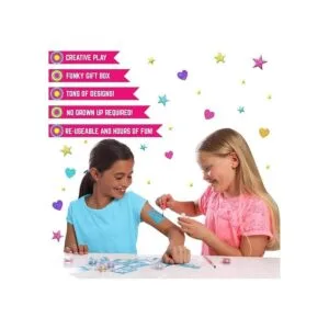 GirlZone Tatuajes temporales brillantes fáciles de usar_5