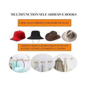 Ganchos adhesivos para sombrero de pared colgador de_2