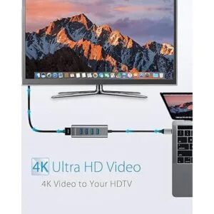 TWOPAN Hub USB C HDMI 4K 5 en 1 USB C a USB Hub 4_3
