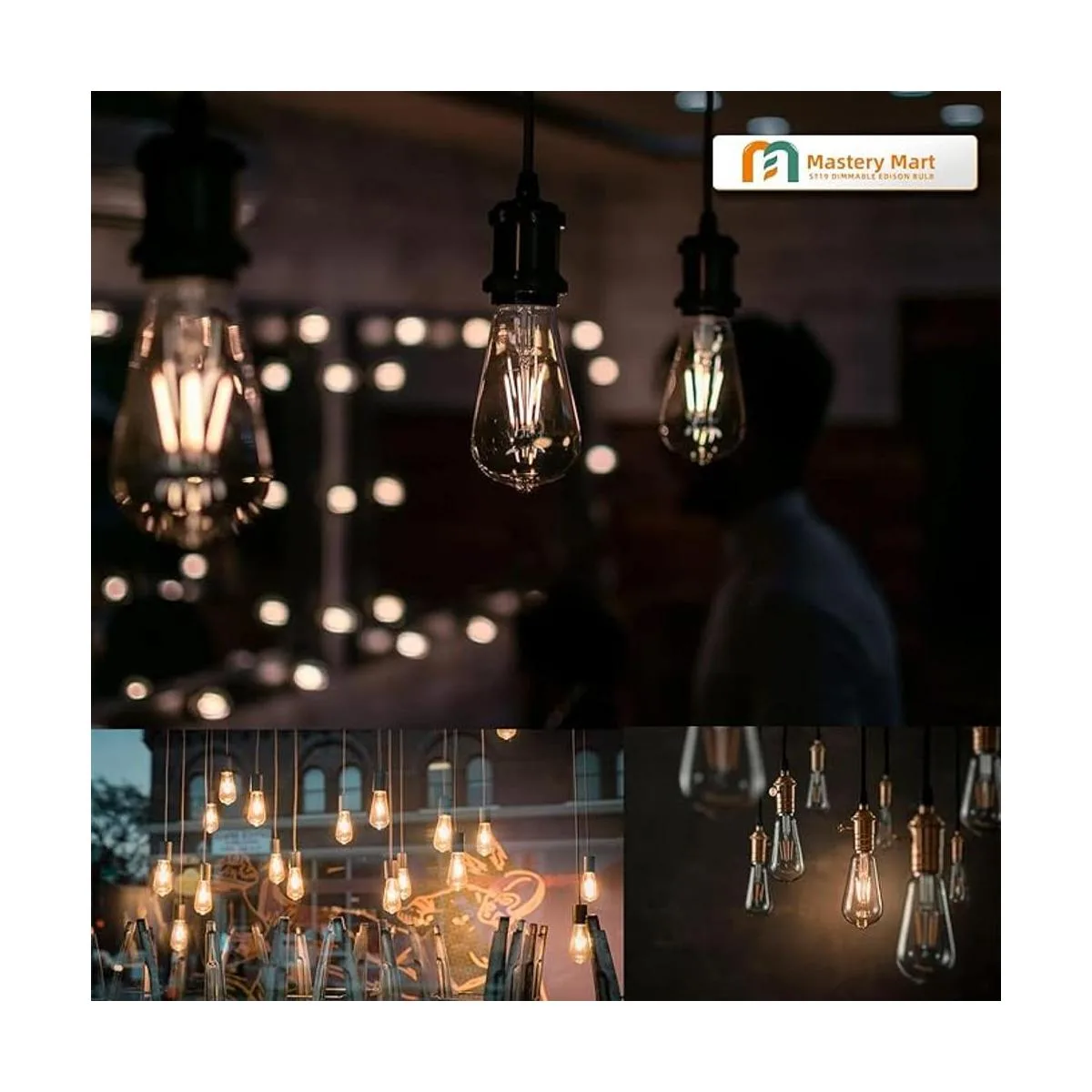 Mastery Mart Bombilla LED E26 vintage regulable blanco_6