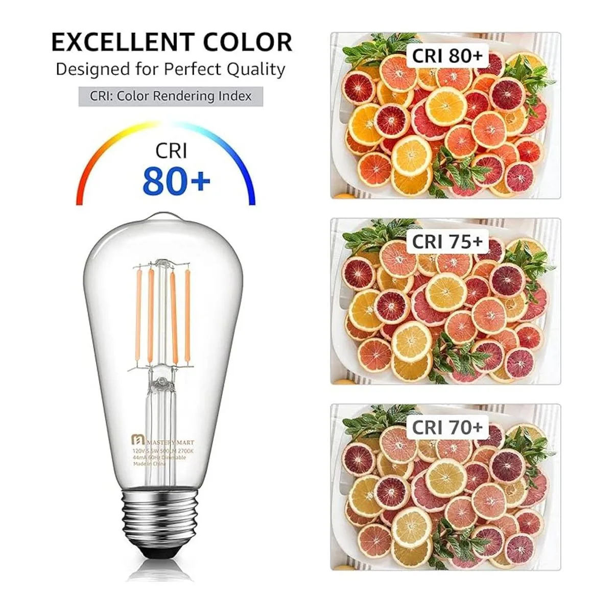 Mastery Mart Bombilla LED E26 vintage regulable blanco_4