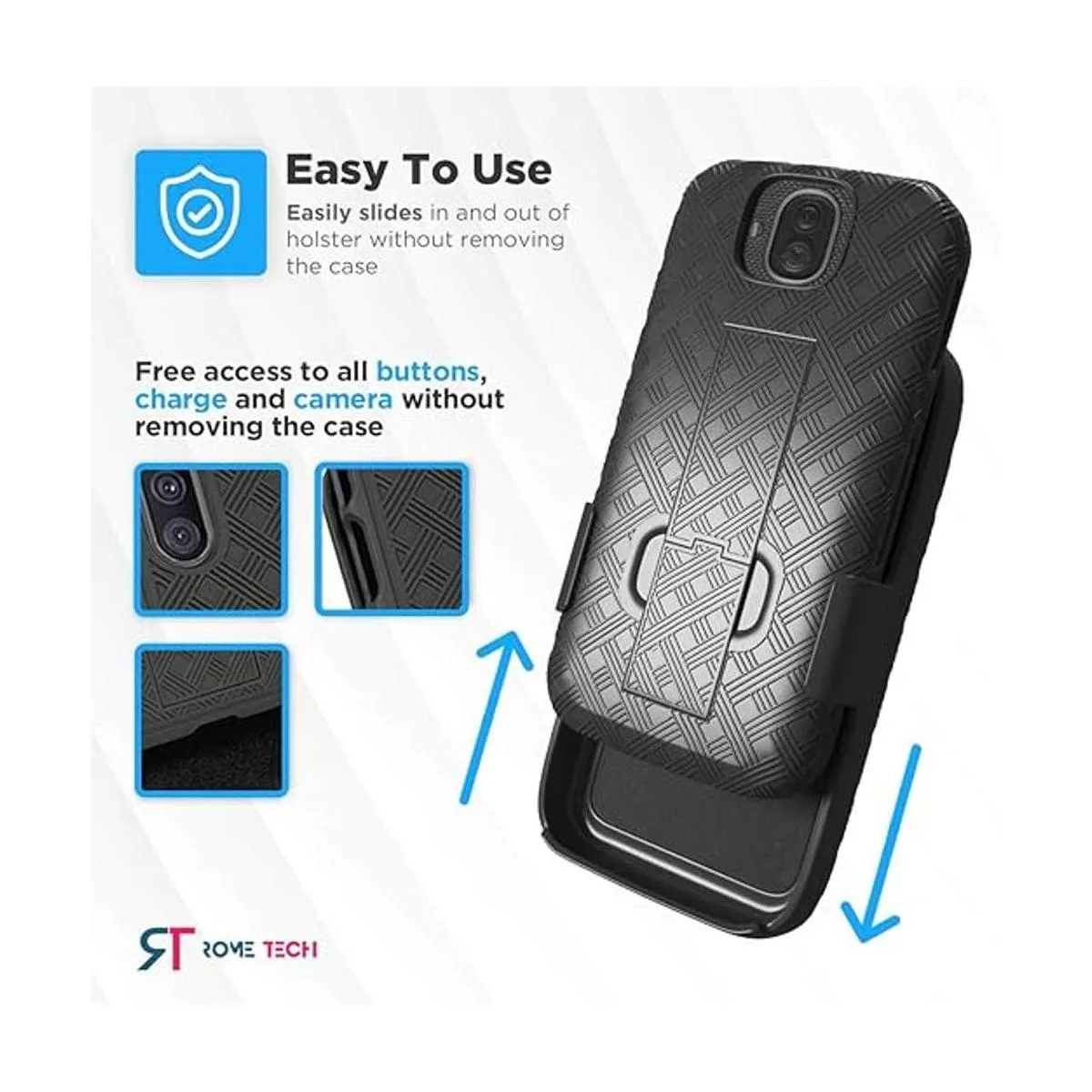 Rome Tech Funda con clip para cinturón para Kyocera_4