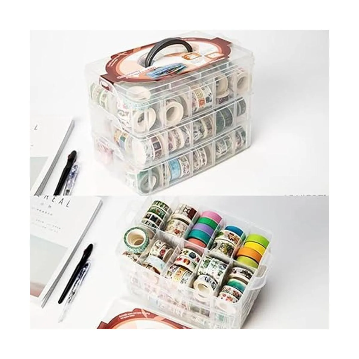 HomDSim Washi Caja organizadora de cinta de_2