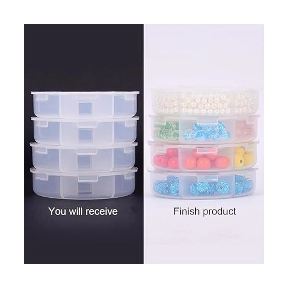 Pandahall 20 recipientes de plástico de 3.07 pulgadas de_5