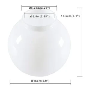 Permo Lámpara de iluminación de repuesto de globo redondo_3