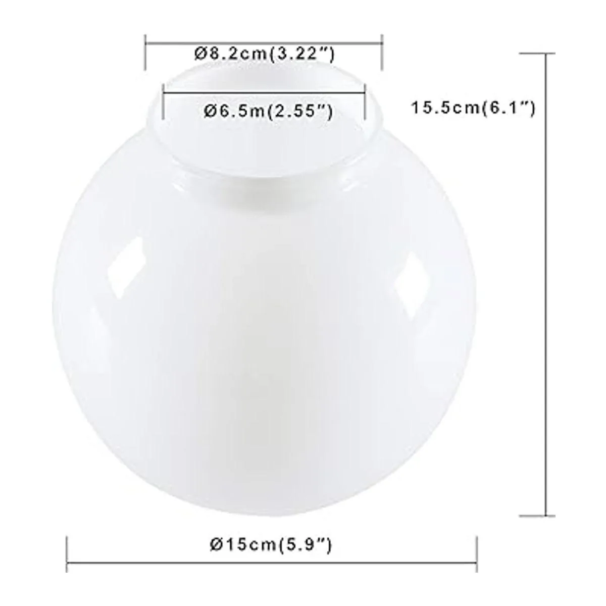 Permo Lámpara de iluminación de repuesto de globo redondo_3