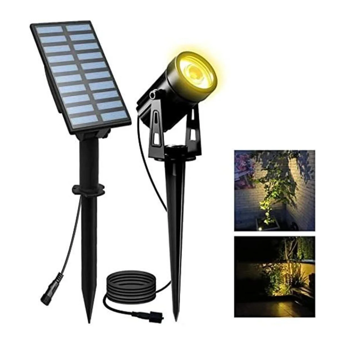 TSUN Focos solares de paisaje LED impermeables para_1