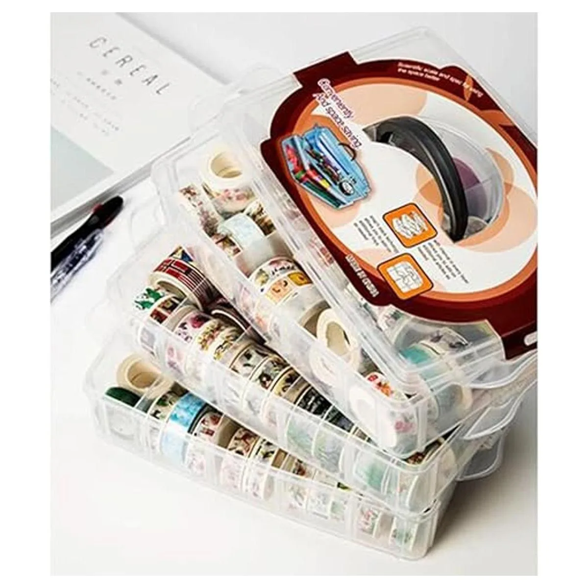 HomDSim Washi Caja organizadora de cinta de_5
