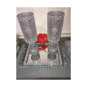 Honbay Rollo de malla de diamante con forma de flor_6