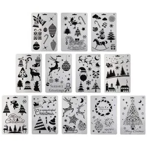 Apol 12 plantillas de plástico para pintura de Papá Noel_1