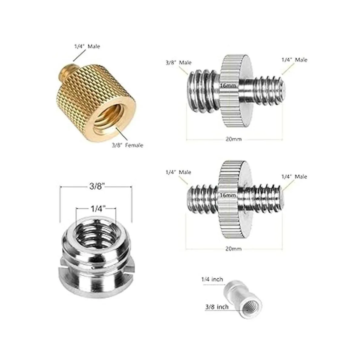 Paquete de 22 adaptadores de tornillo para cámara de 14 a_2