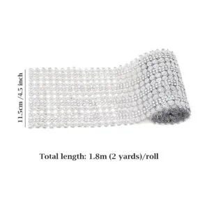 Honbay Rollo de malla de diamante con forma de flor_2