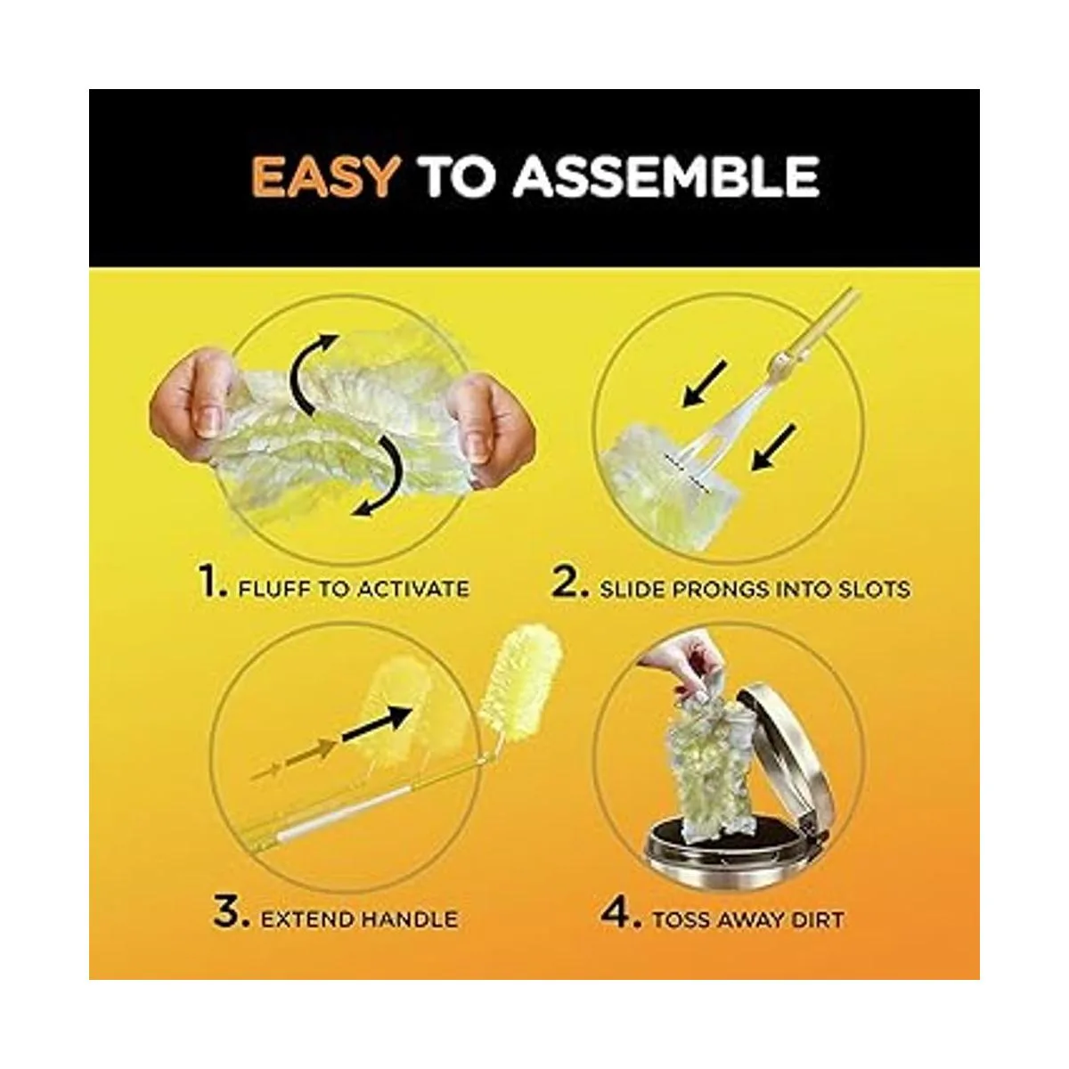 Swiffer Plumero de ventilador de techo 360 con poste de_4