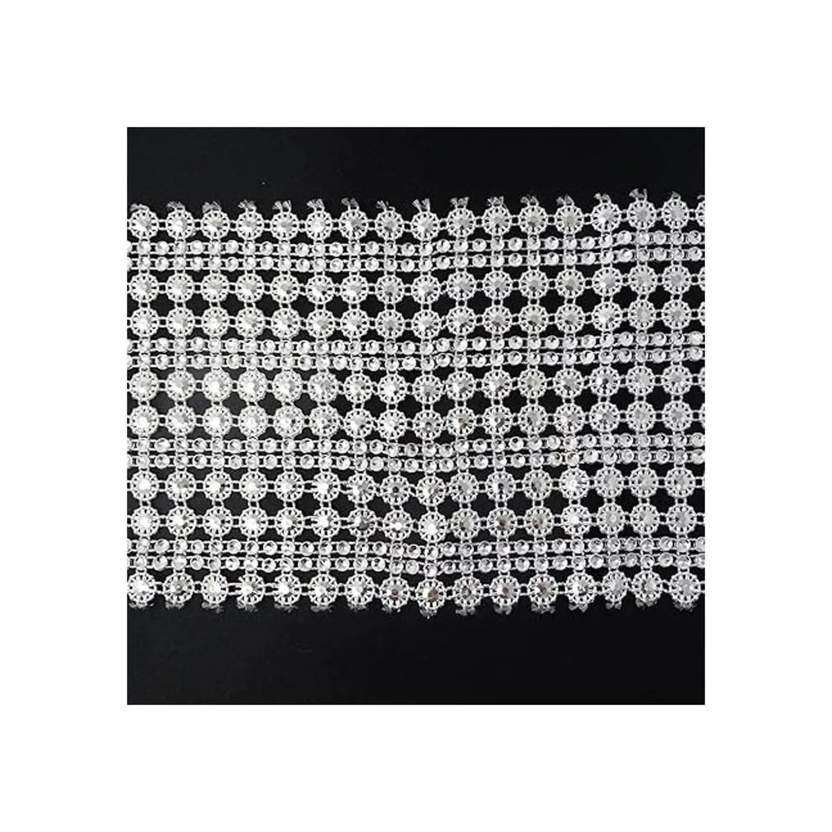 Honbay Rollo de malla de diamante con forma de flor_5