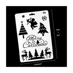 Apol 12 plantillas de plástico para pintura de Papá Noel_2