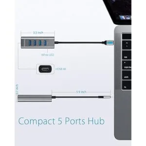 TWOPAN Hub USB C HDMI 4K 5 en 1 USB C a USB Hub 4_4