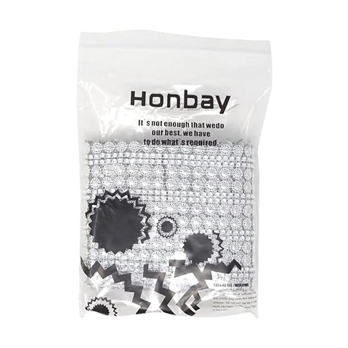 Honbay Rollo de malla de diamante con forma de flor_7