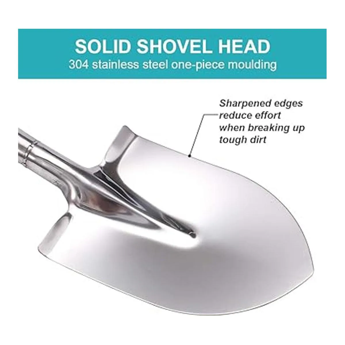 LUBAN Pala corta de jardín de 31.5 pulgadas para cavar en_3