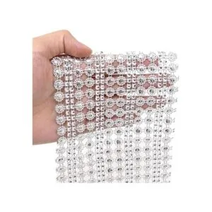 Honbay Rollo de malla de diamante con forma de flor_4