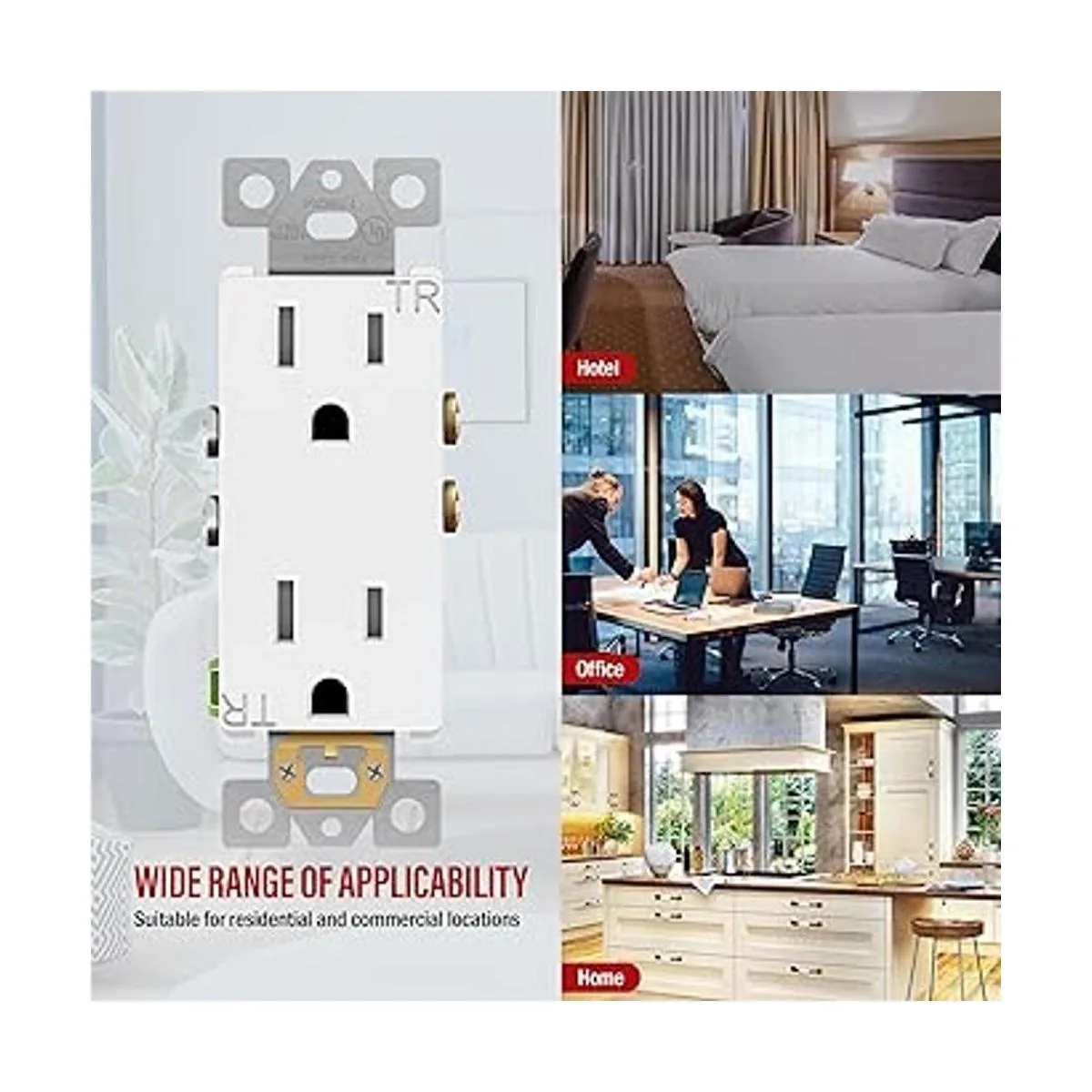 ENERLITES Decorator Toma de corriente de receptáculo_6