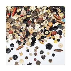 Esoca 650 botones de madera marrón para manualidades_3