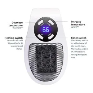 Calentador de espacio de pared portátil de 350 W con_4