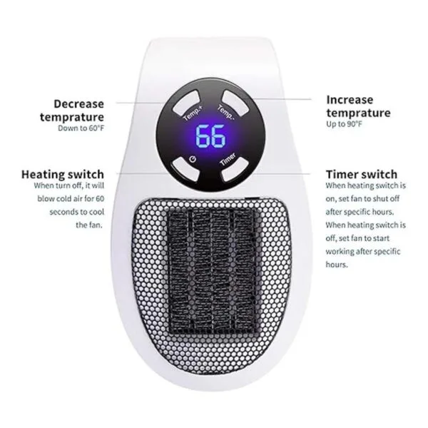 Calentador de espacio de pared portátil de 350 W con_4