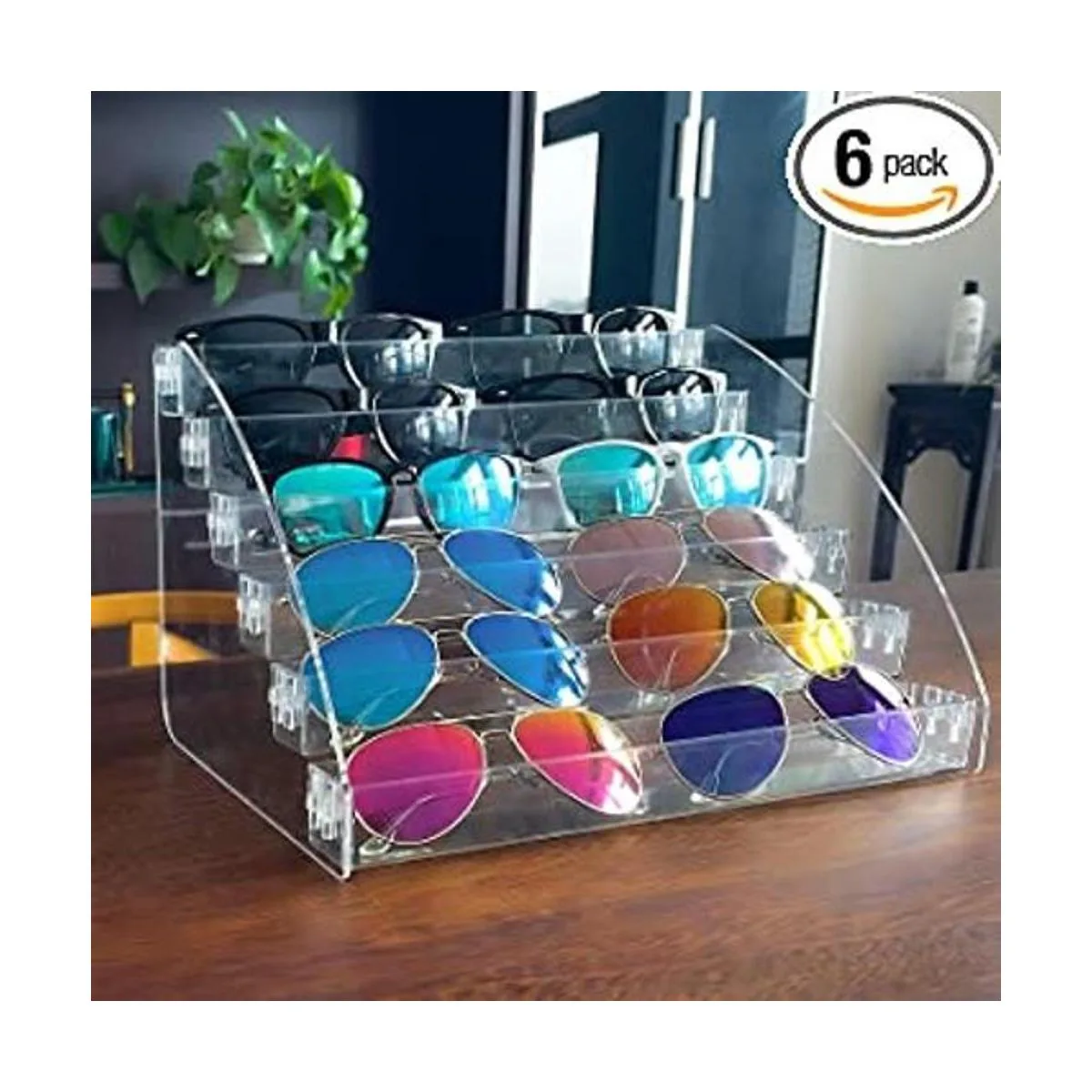 MineSign Organizador de gafas de sol transparente para_1