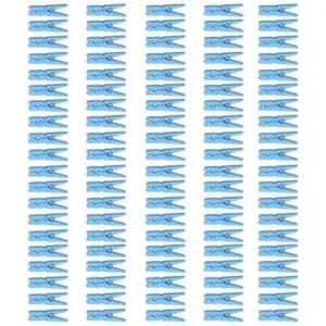 Mini pinzas azules para ropa paquete de 100 pines de 1.25_1