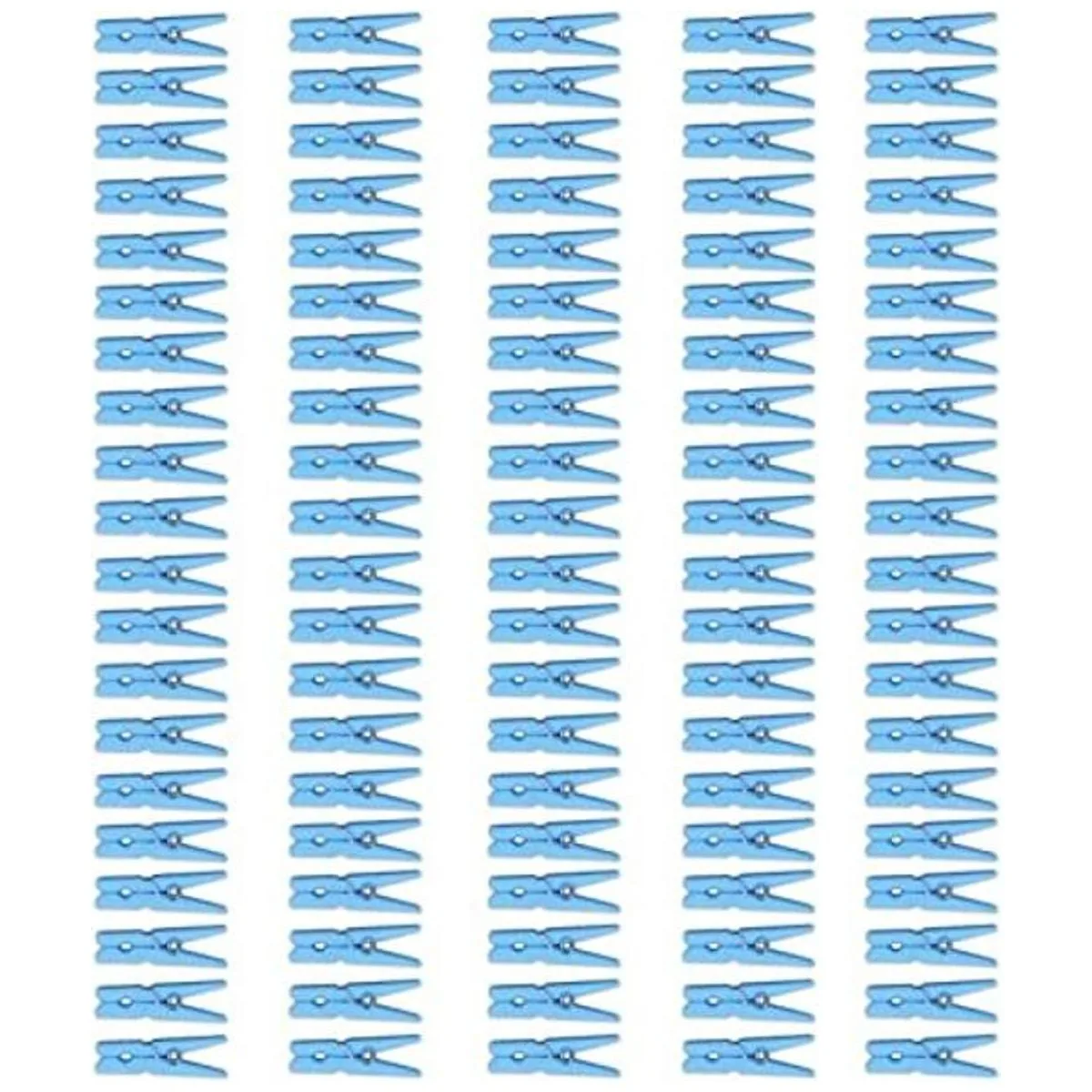 Mini pinzas azules para ropa paquete de 100 pines de 1.25_1