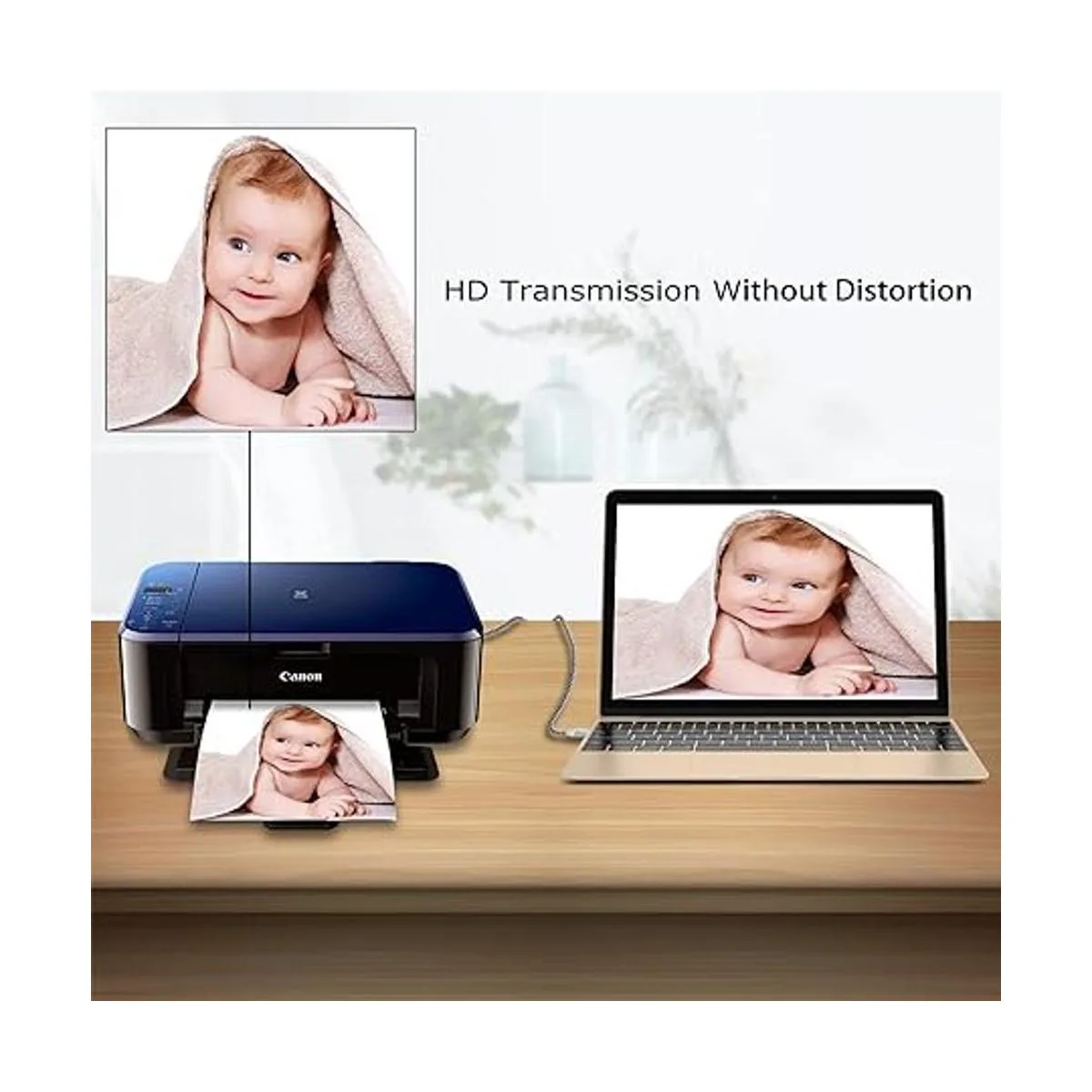 Fasgear Cable USB C a USB B de 6 pies de nailon trenzado_5