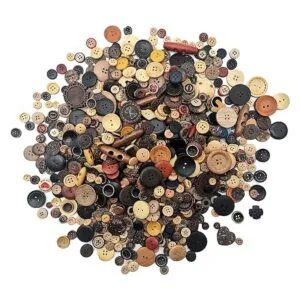 Esoca 650 botones de madera marrón para manualidades_5