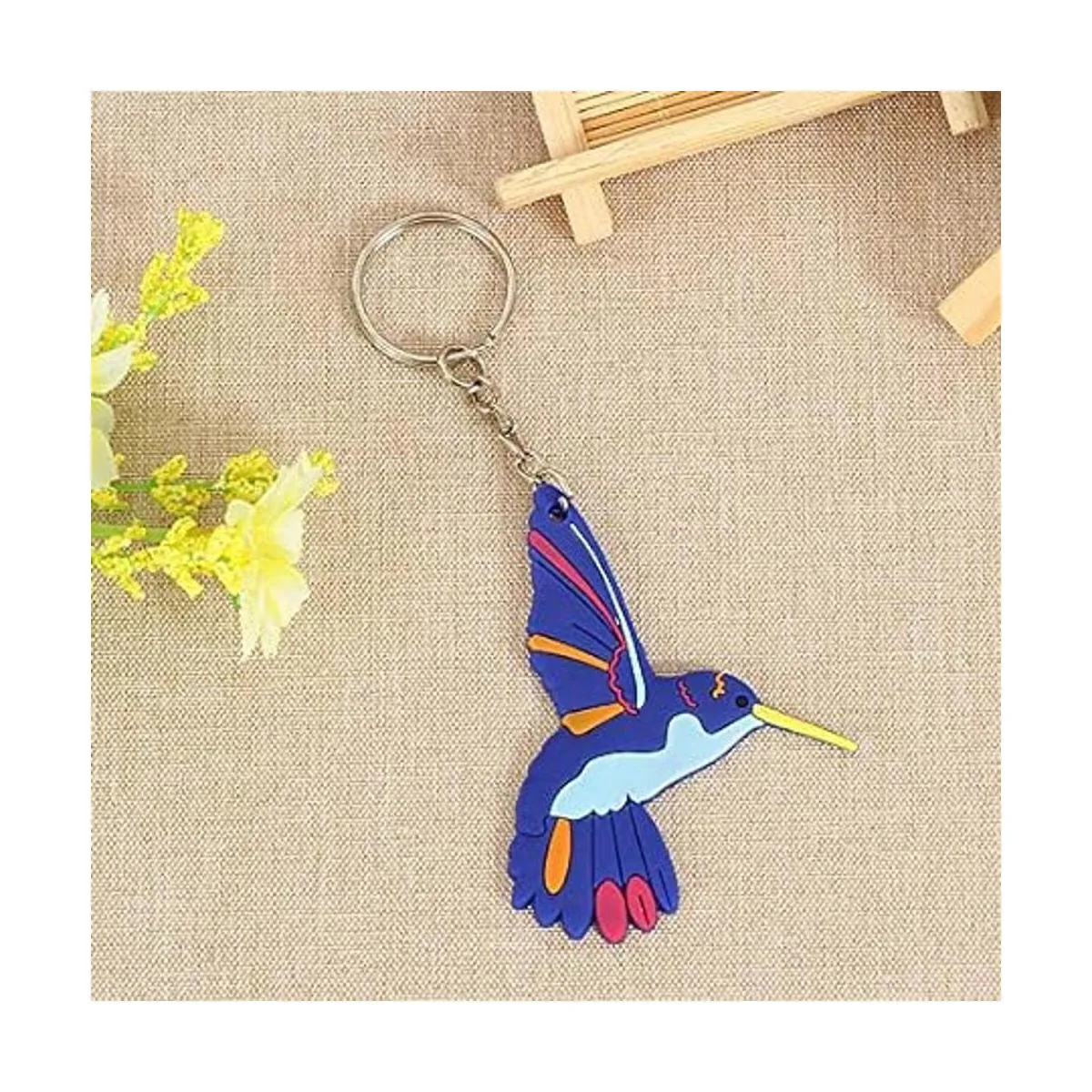 KINGFOREST 100 llaveros divididos con cadena de 1 pulgada_7