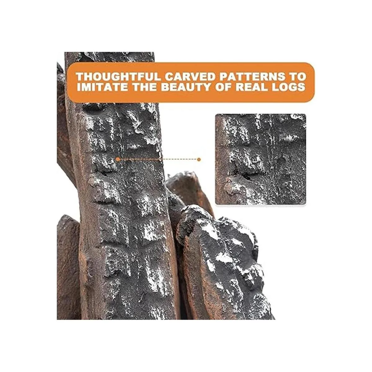 Skyflame Juego de 8 piezas de madera de cerámica y_4