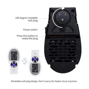 Calentador de espacio de pared portátil de 350 W con_6
