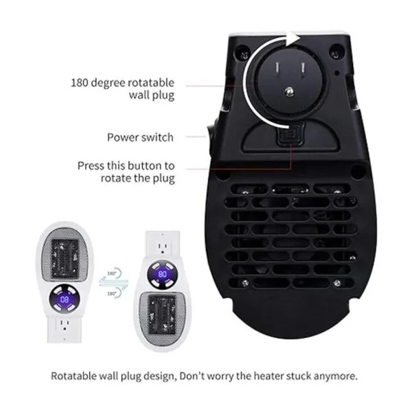 Calentador de espacio de pared portátil de 350 W con_6