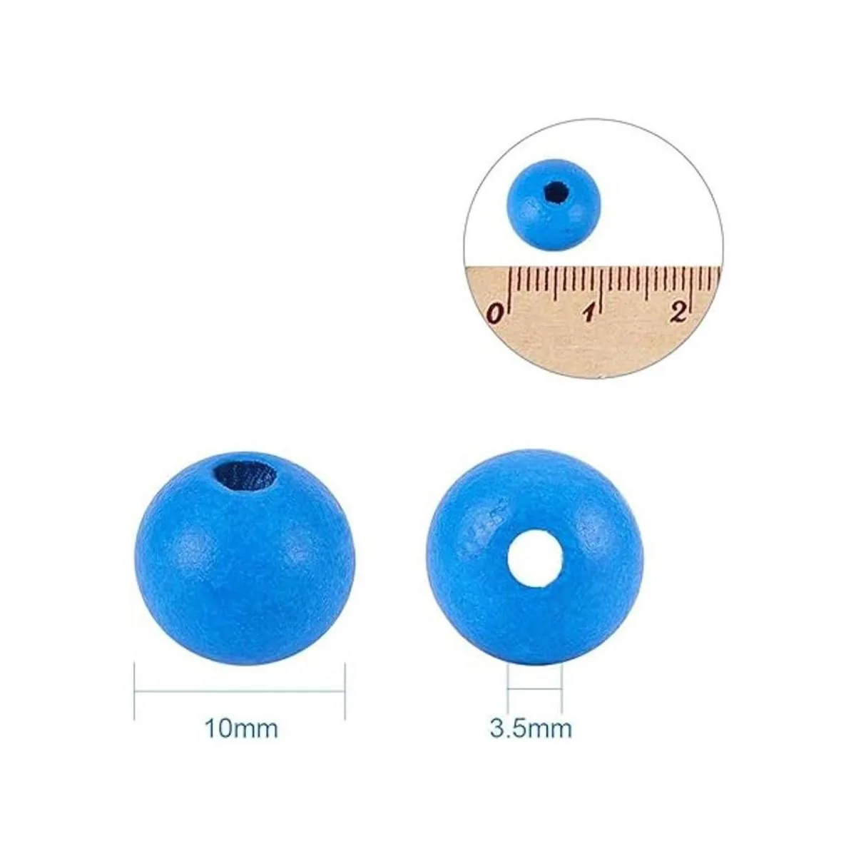 PH PandaHall 250 cuentas de madera de colores de 0.394 in_4