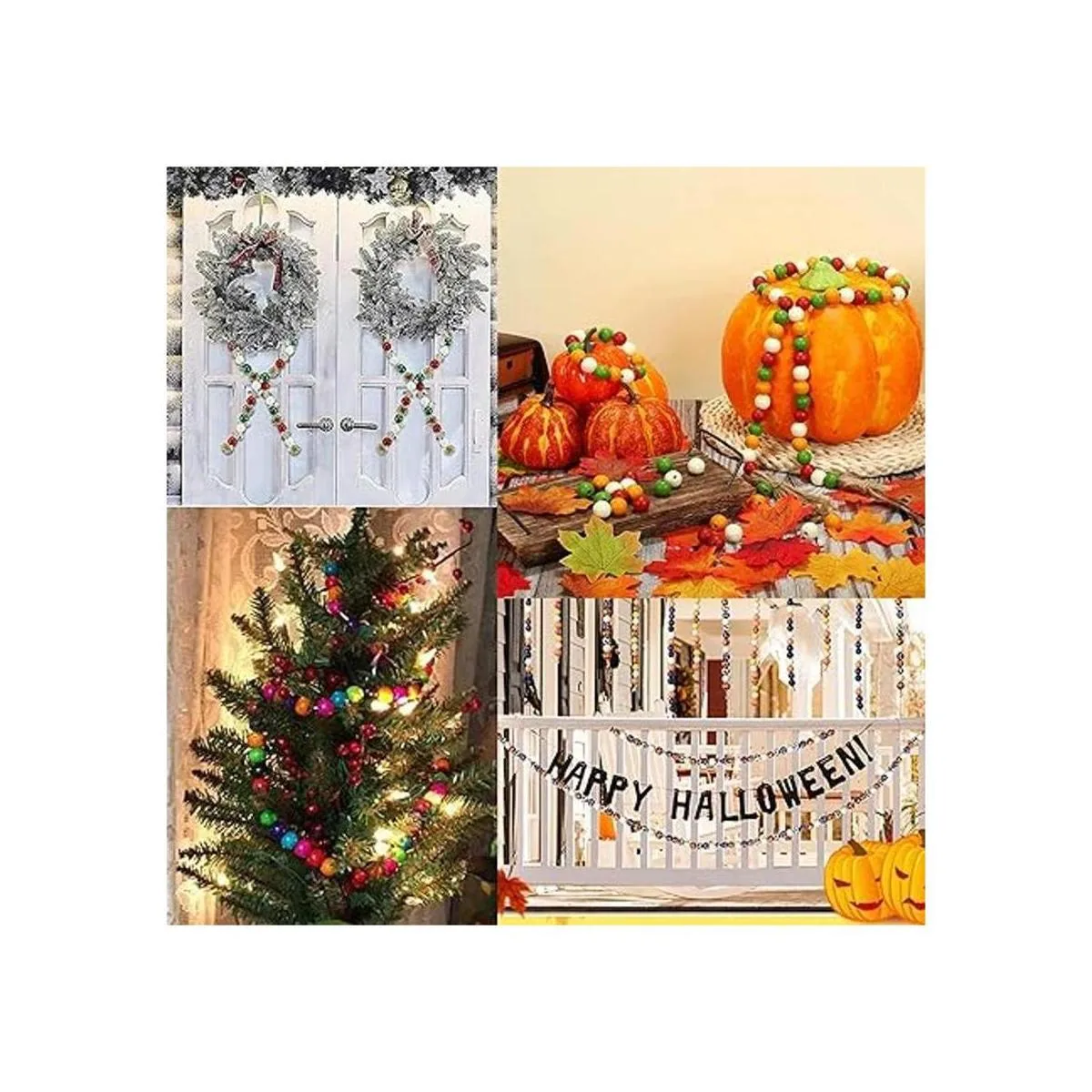 PH PandaHall 250 cuentas de madera de colores de 0.394 in_2