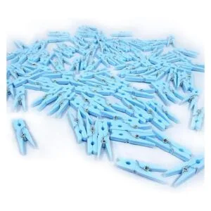 Mini pinzas azules para ropa paquete de 100 pines de 1.25_3
