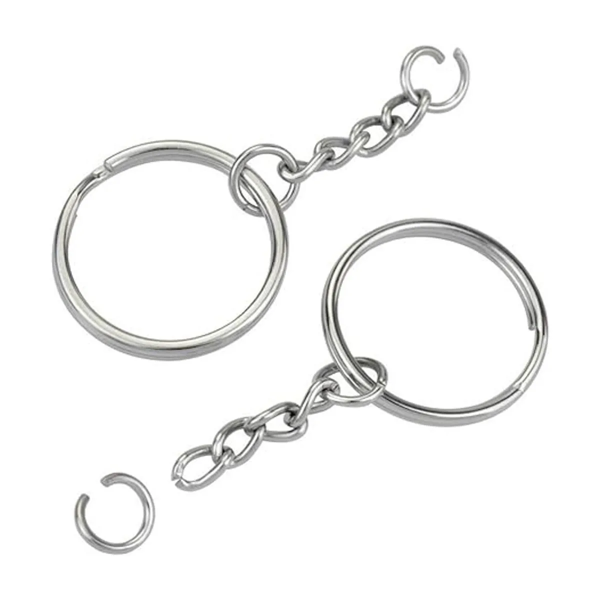 KINGFOREST 100 llaveros divididos con cadena de 1 pulgada_4